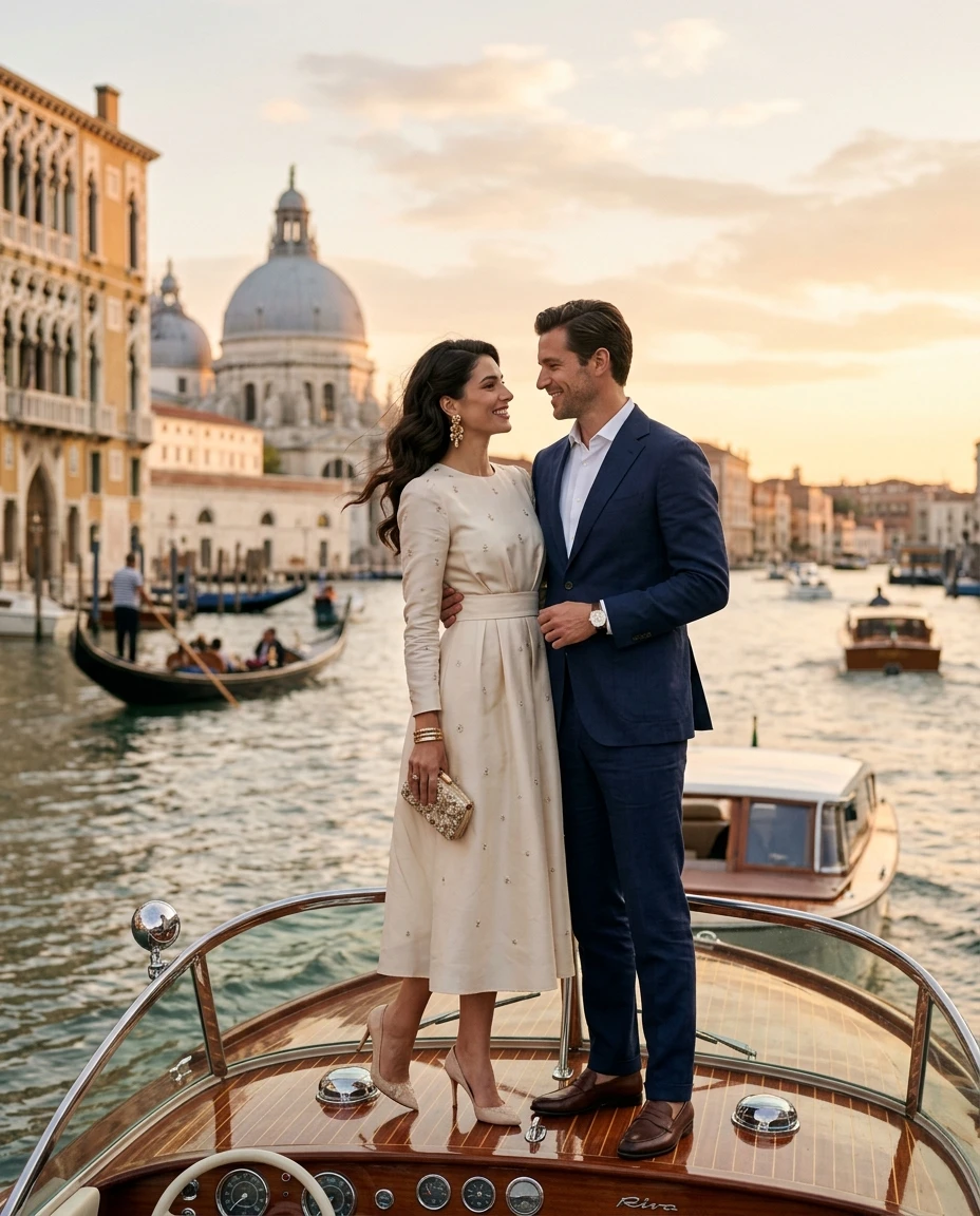 Gemma Deeks Style Guide: Elegant Chic Anniversary in Venice Summer 2026