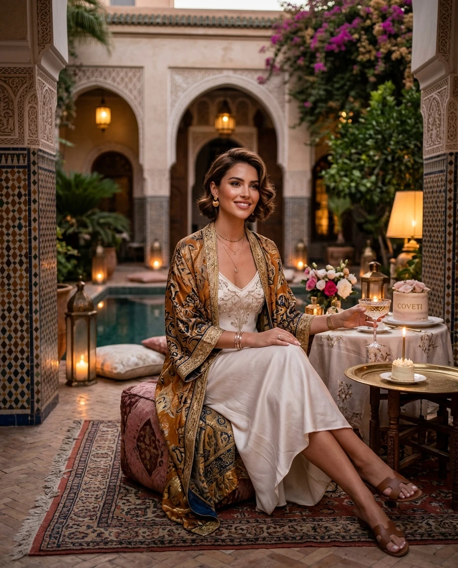 Gemma Deeks Style Guide: Elegant Chic Birthday in Marrakech Summer 2026