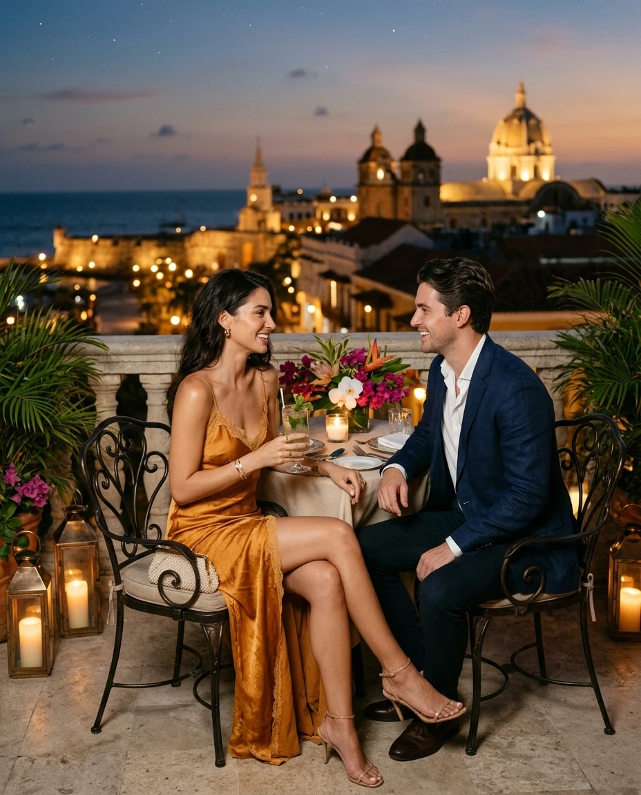 Gemma Deeks Style Guide: Elegant Chic Date night in Colombia Summer 2026