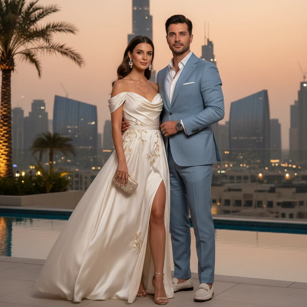 Gemma Deeks Style Guide: Elegant Chic Date night in Dubai Summer 2026