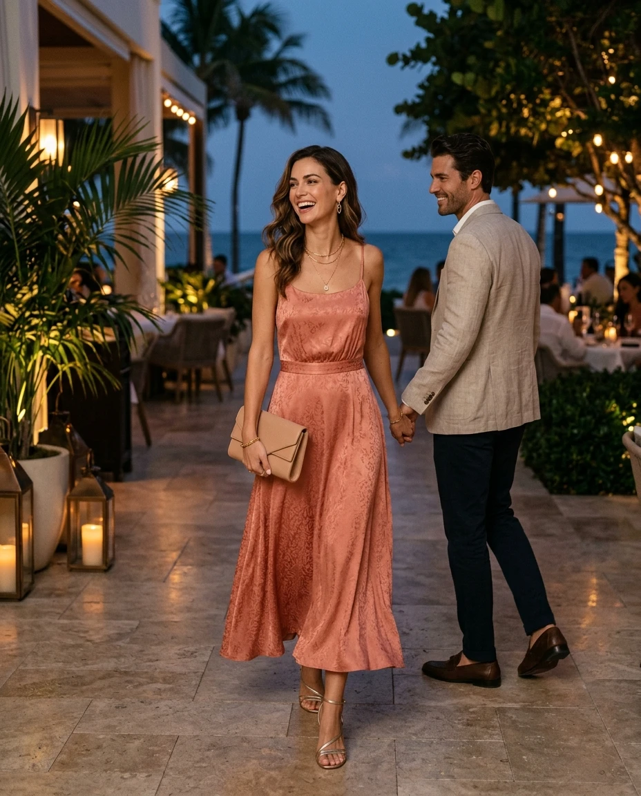 Gemma Deeks Style Guide: Elegant Chic Date night in Florida Summer 2026