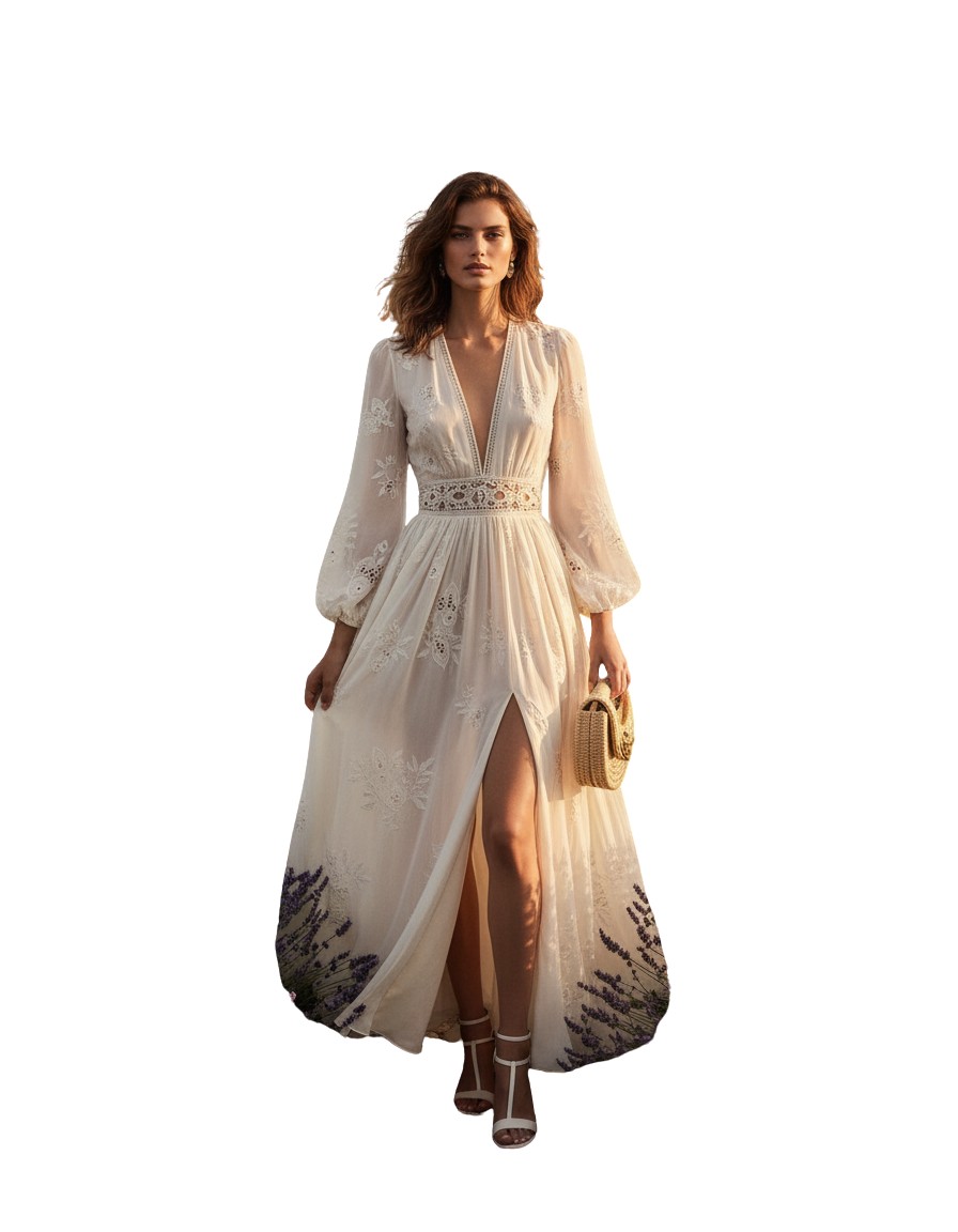 Gemma Deeks Style Guide: Elegant Chic Designer Summer Dresses in Provence France Summer 2026