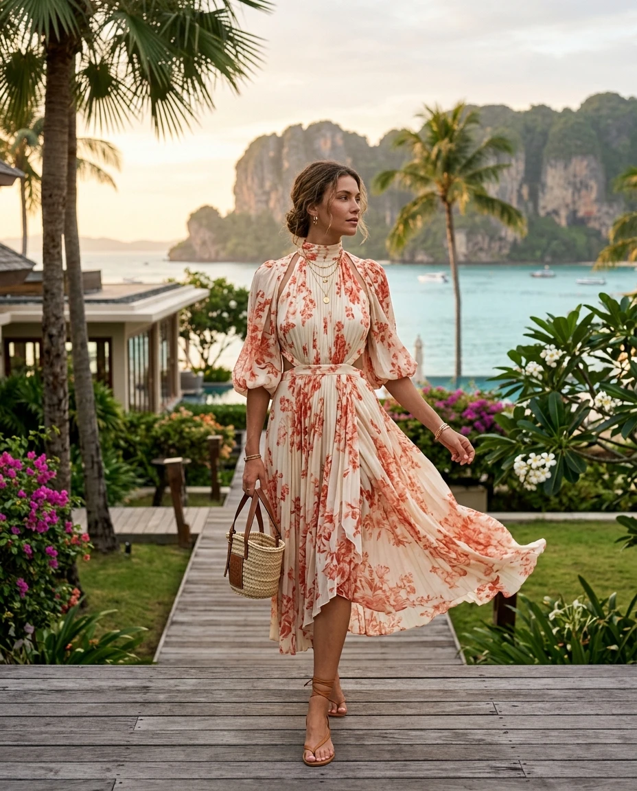 Gemma Deeks Style Guide: Elegant Chic Designer Summer Dresses in Thailand Summer 2026