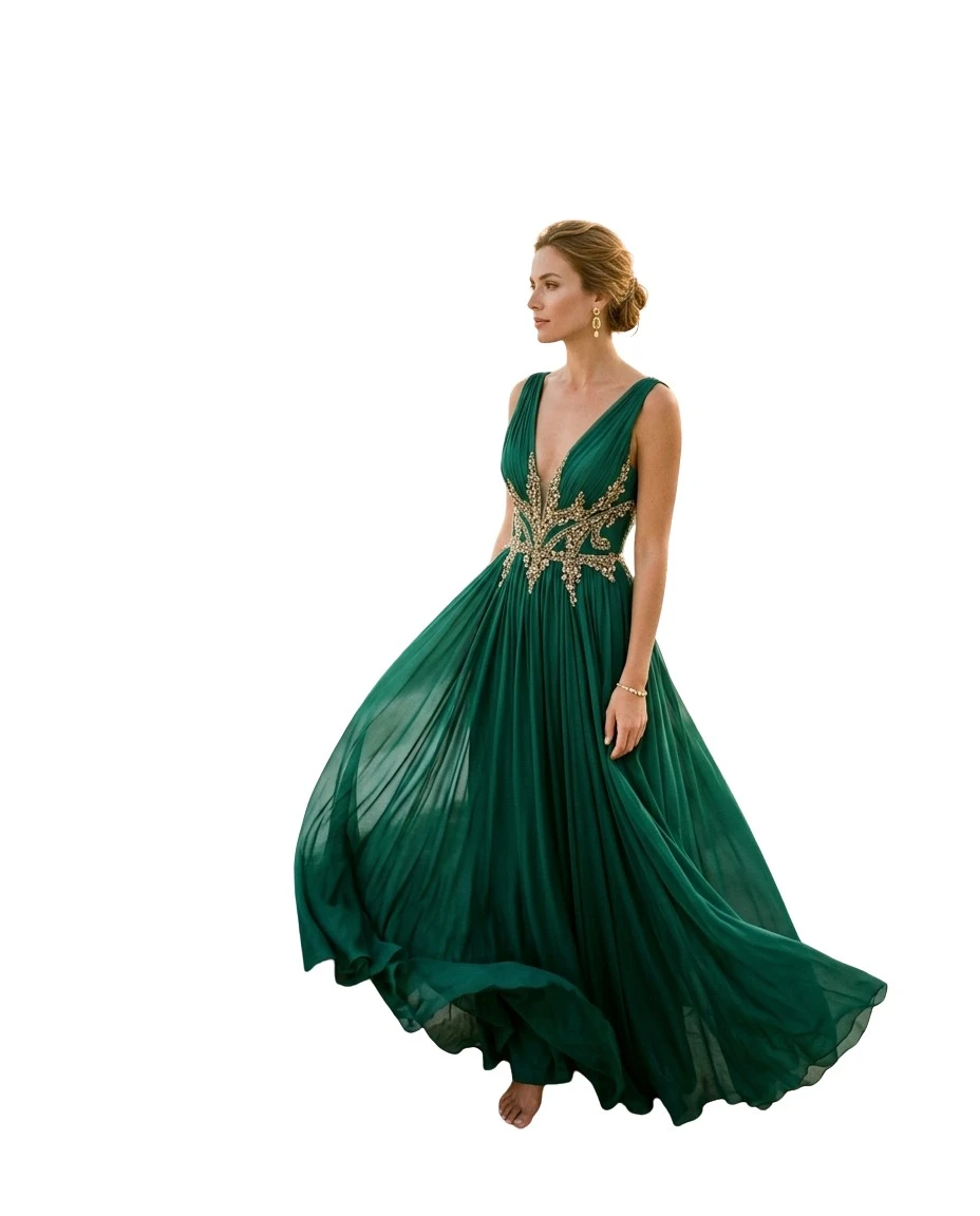 Gemma Deeks Style Guide: Elegant Chic gala gown in Greece Summer 2026