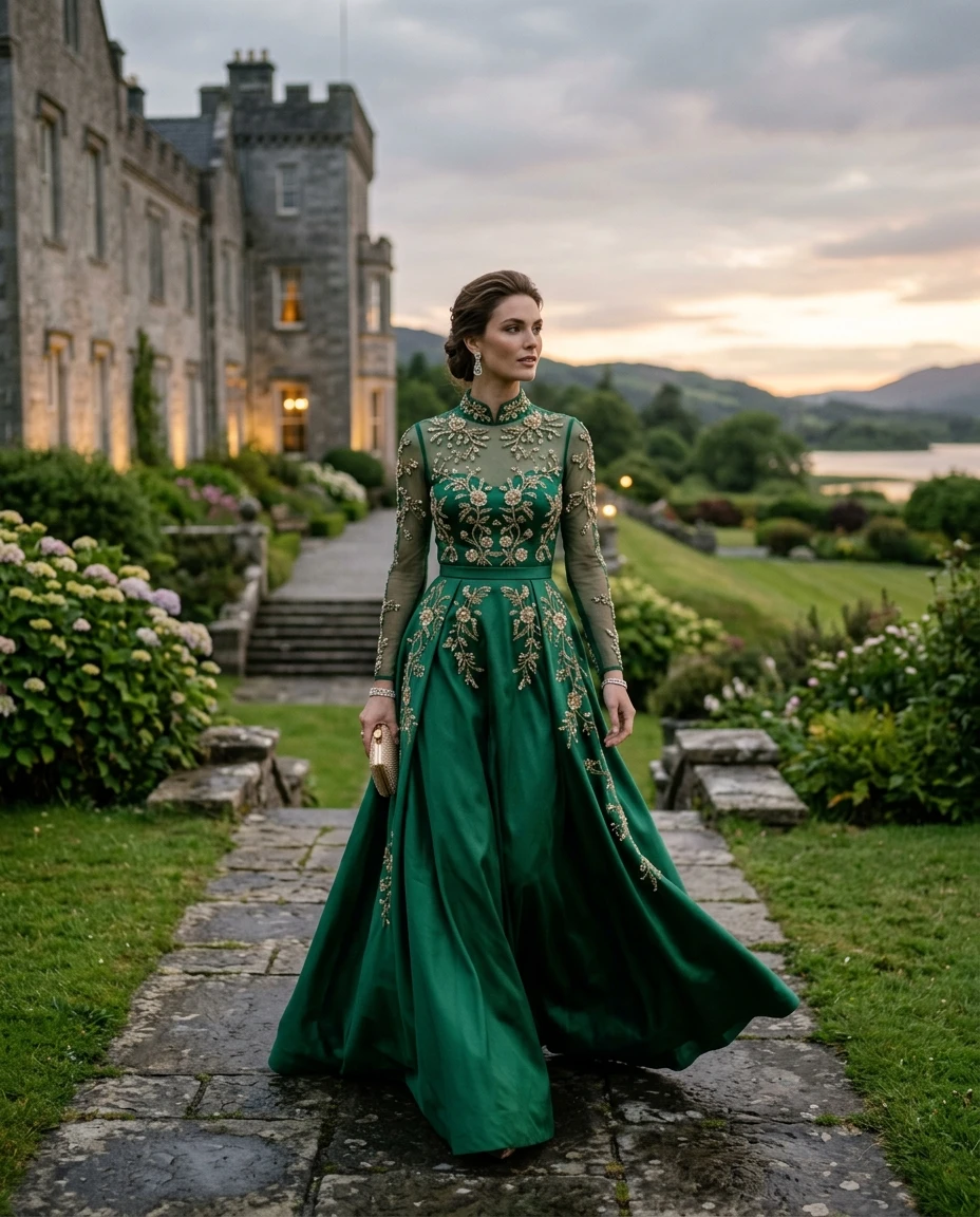 Gemma Deeks Style Guide: Elegant Chic gala gown in Ireland Summer 2026
