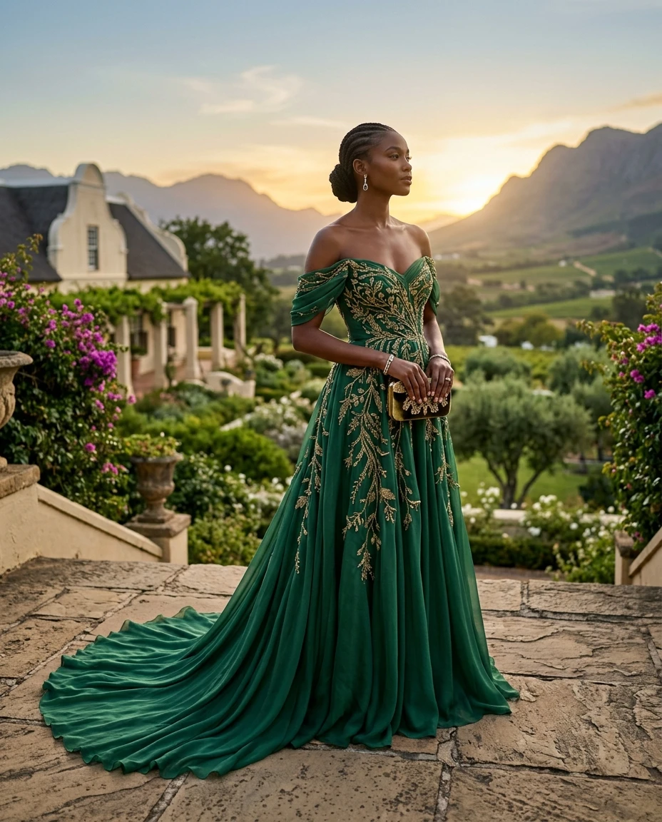 Gemma Deeks Style Guide: Elegant Chic gala gown in South Africa Summer 2026