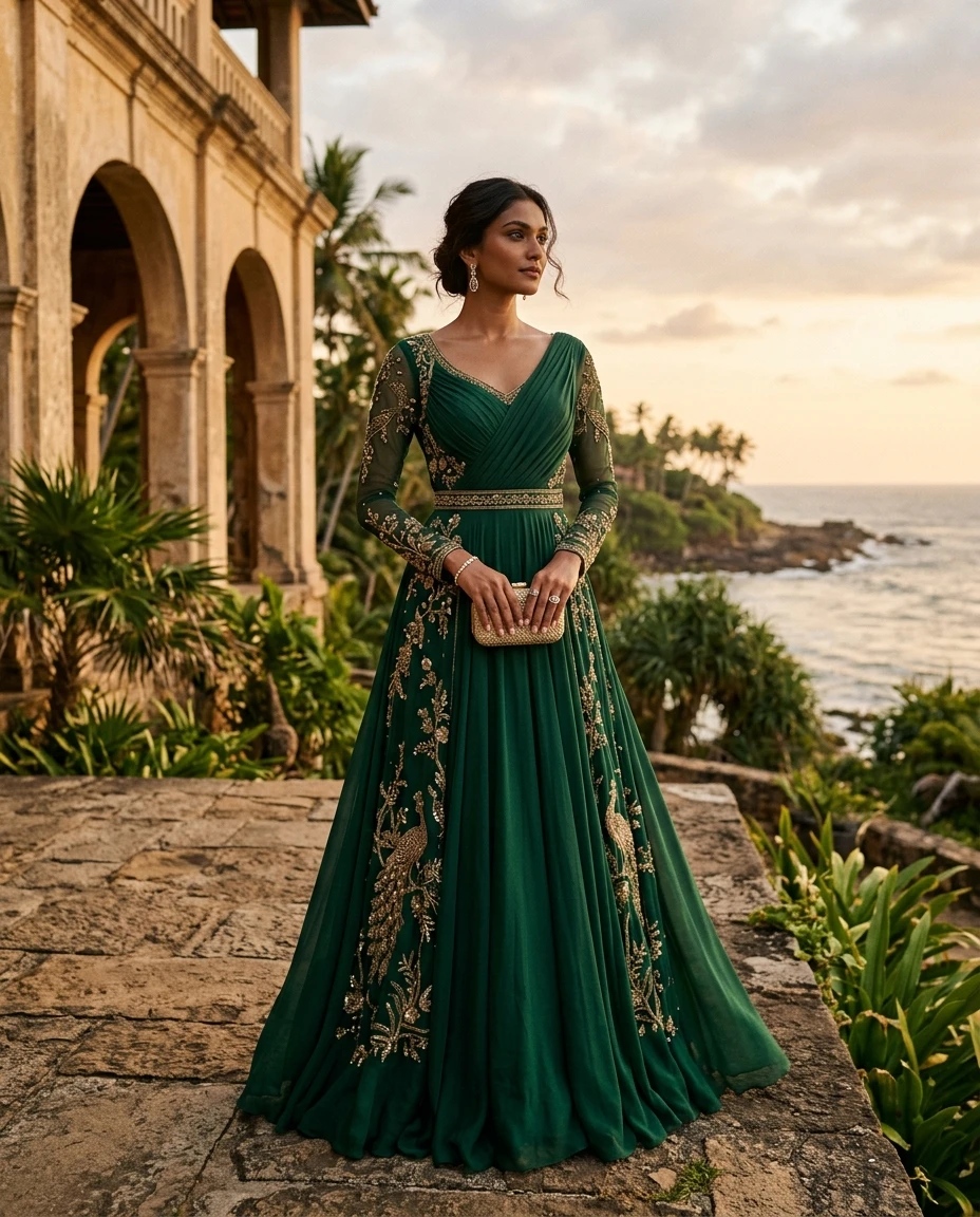 Gemma Deeks Style Guide: Elegant Chic gala gown in Sri Lanka Summer 2026