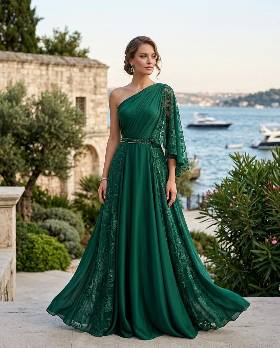 Gemma Deeks Style Guide: Elegant Chic gala gown in Turkey Summer 2026