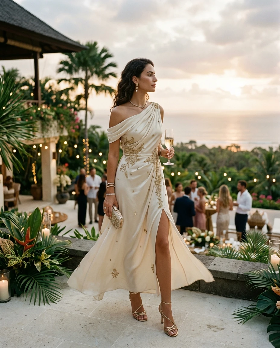 Gemma Deeks Style Guide: Elegant Chic Holiday parties in Bali Summer 2026