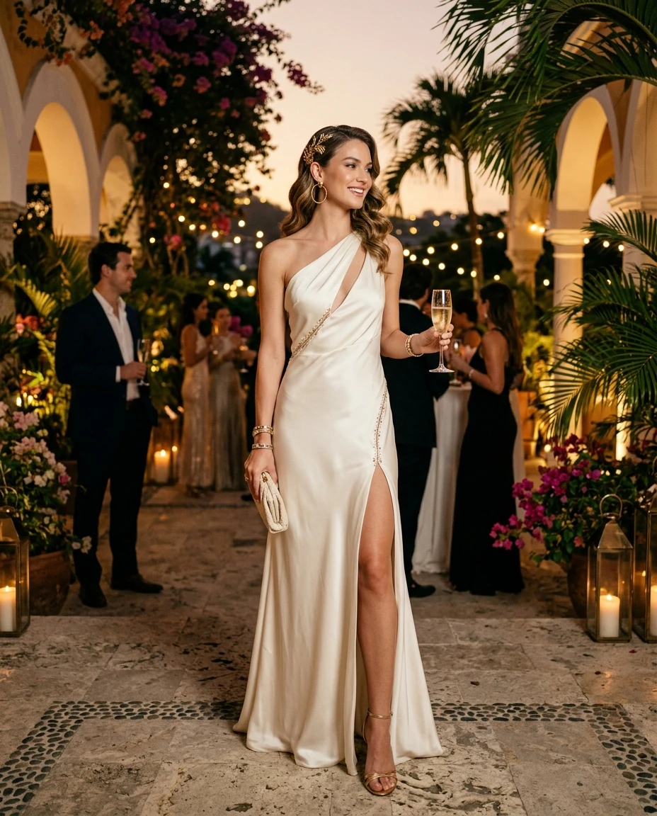 Gemma Deeks Style Guide: Elegant Chic Holiday parties in Colombia Summer 2026