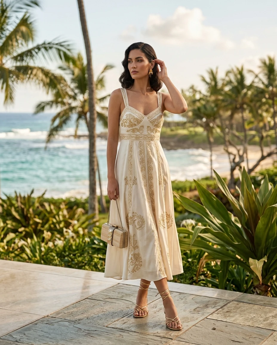 Gemma Deeks Style Guide: Elegant Chic Holiday parties in Hawaii Summer 2026