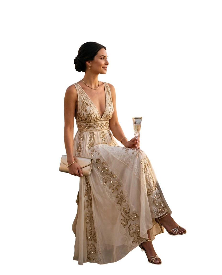 Gemma Deeks Style Guide: Elegant Chic Holiday parties in Malta Summer 2026