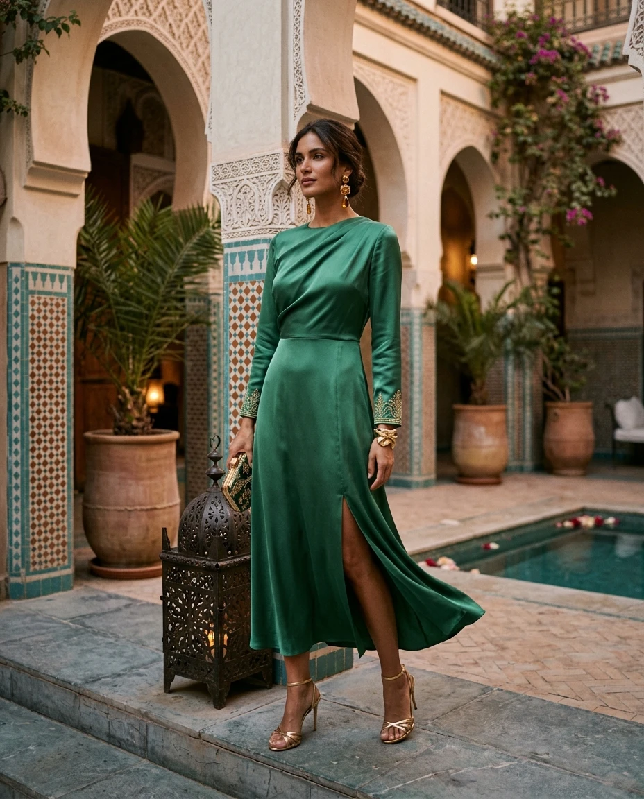 Gemma Deeks Style Guide: Elegant Chic Holiday parties in Marrakech Summer 2026