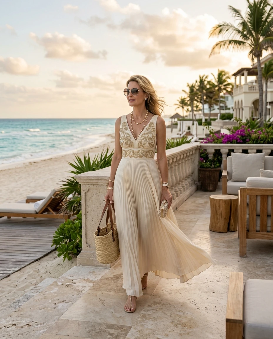 Gemma Deeks Style Guide: Elegant Chic Mother’s Day in Cancun Summer 2026