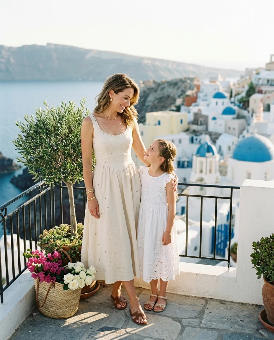 Gemma Deeks Style Guide: Elegant Chic Mother’s Day in Greece Summer 2026