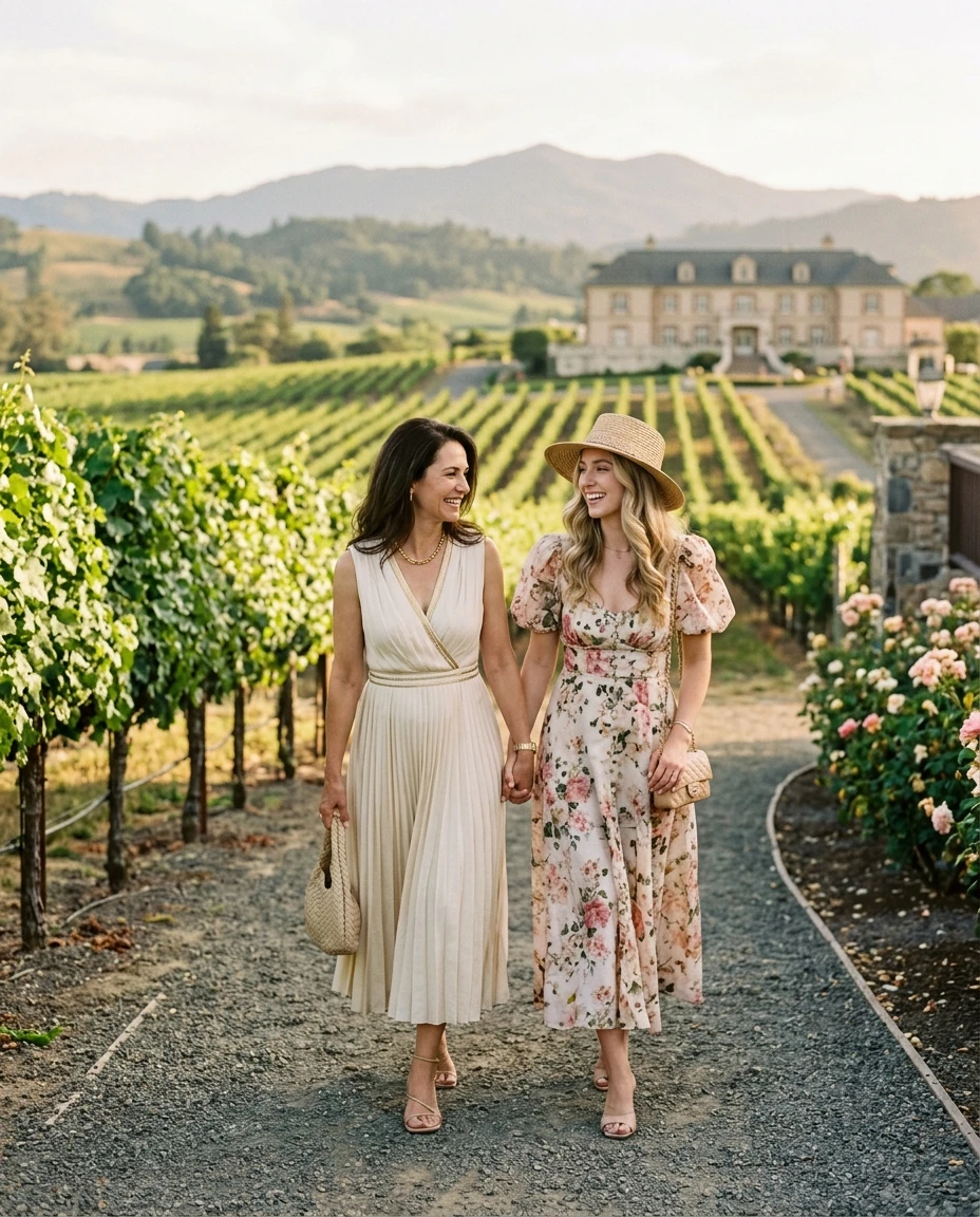 Gemma Deeks Style Guide: Elegant Chic Mother’s Day in Napa Valley Summer 2026