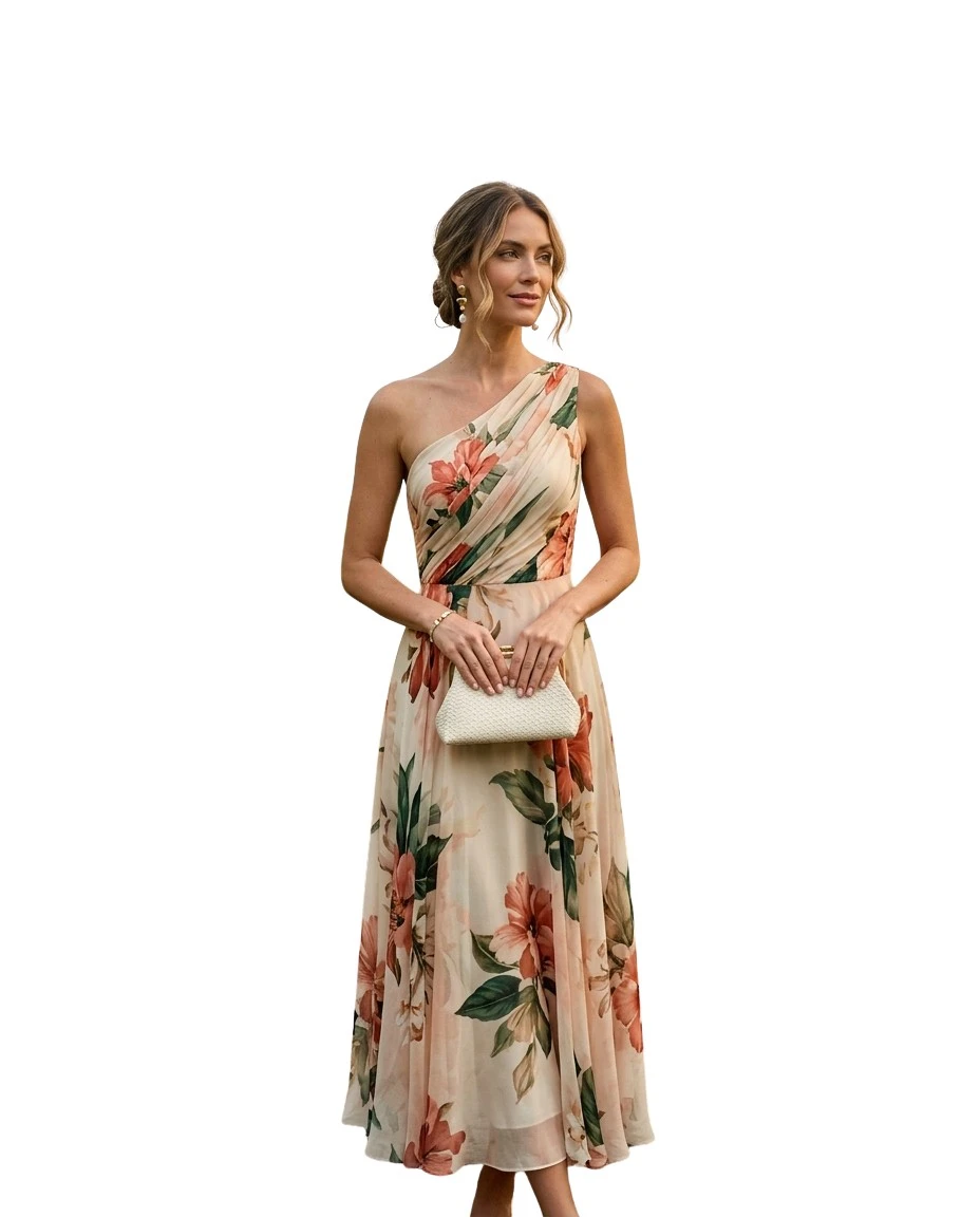 Gemma Deeks Style Guide: Elegant Chic wedding guest dress in Bali Summer 2026