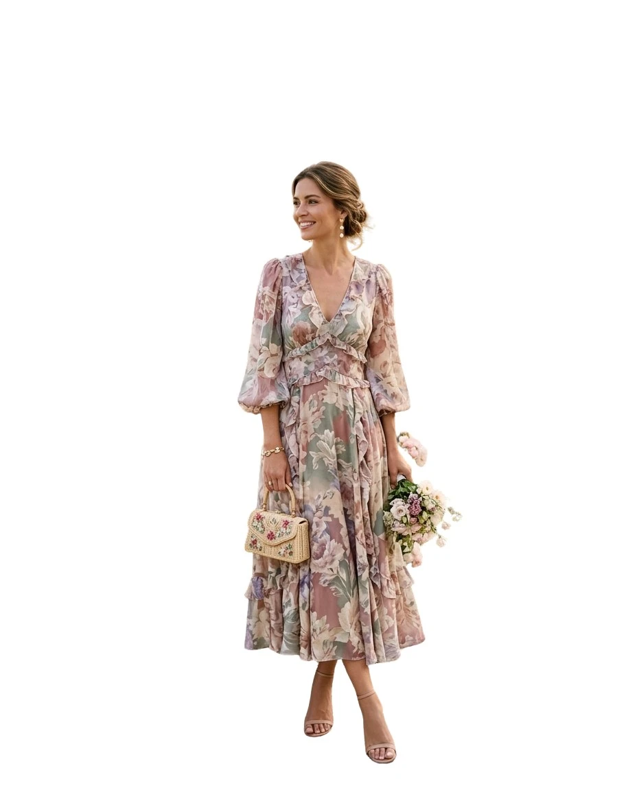 Gemma Deeks Style Guide: Elegant Chic wedding guest dress in Provence France Summer 2026
