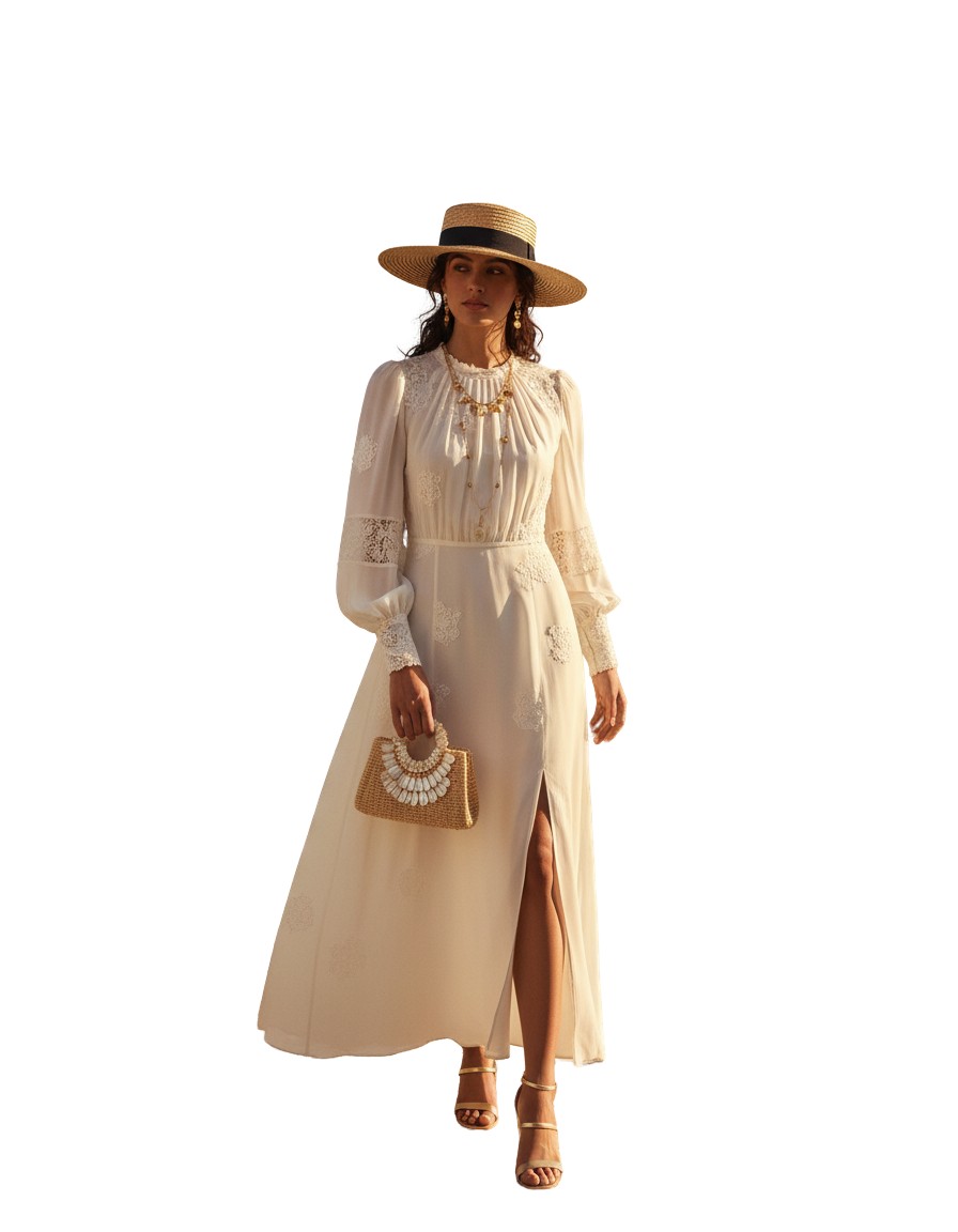 Gemma Deeks Style Guide: Elegant Chic wedding guest dress in Sicily Summer 2026