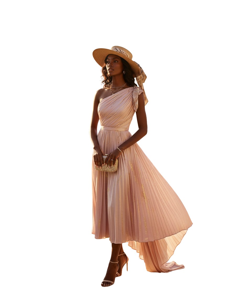 Gemma Deeks Style Guide: Elegant Chic wedding guest dress in South Africa Summer 2026
