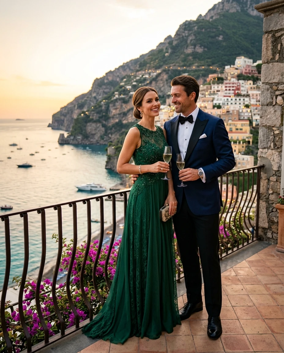 Gemma Deeks Style Guide: Formal attire Anniversary in Amalfi Coast Summer 2026