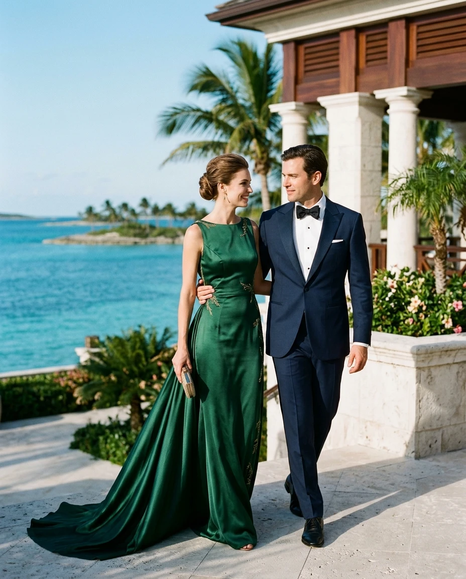 Gemma Deeks Style Guide: Formal attire Anniversary in Bahamas Summer 2026