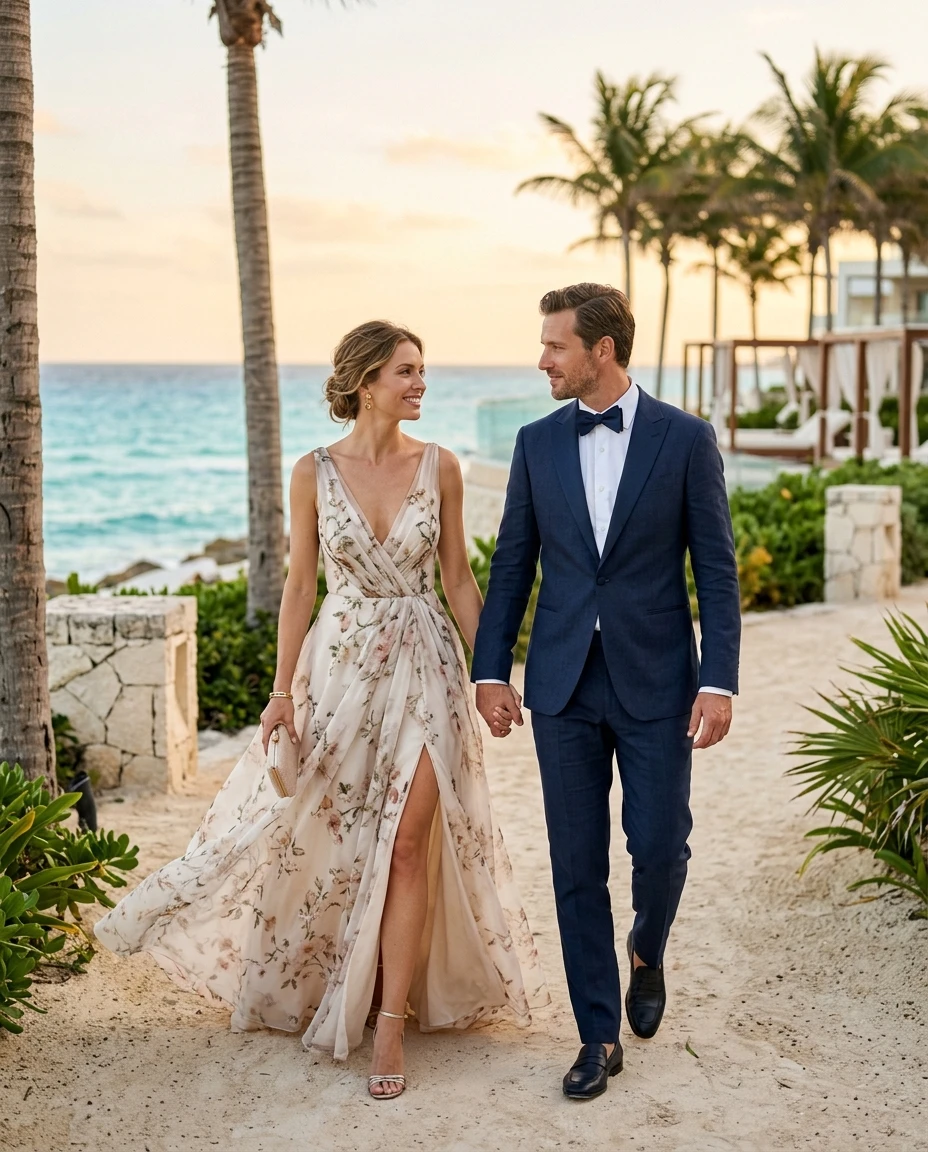 Gemma Deeks Style Guide: Formal attire Anniversary in Cancun Summer 2026