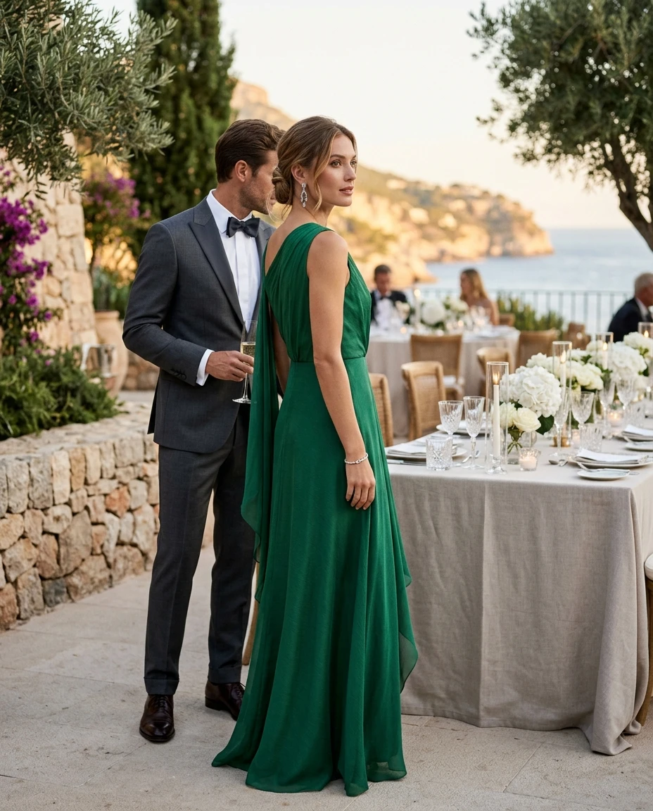 Gemma Deeks Style Guide: Formal attire Anniversary in Majorca Summer 2026
