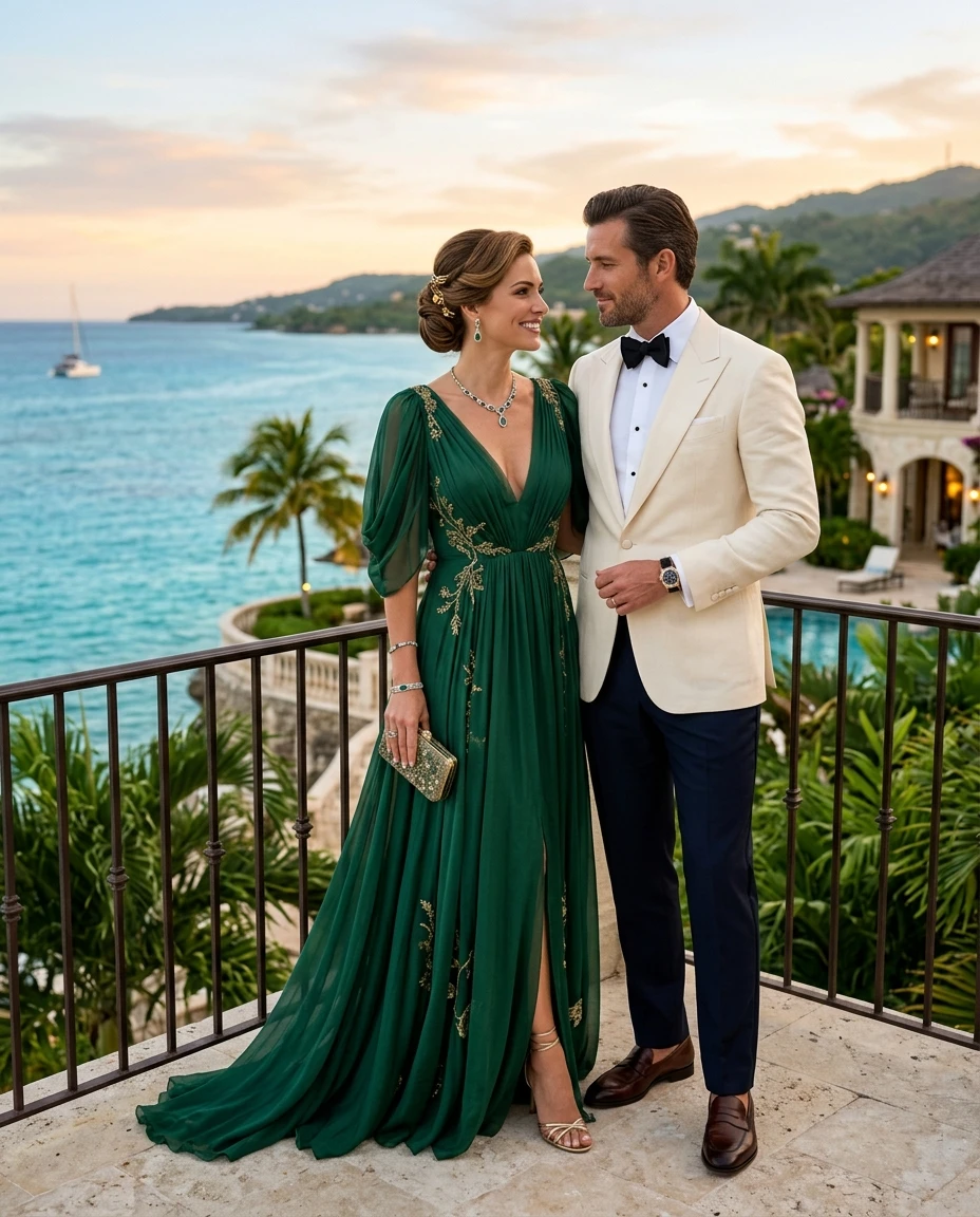 Gemma Deeks Style Guide: Formal attire Anniversary in Montego Bay Summer 2026