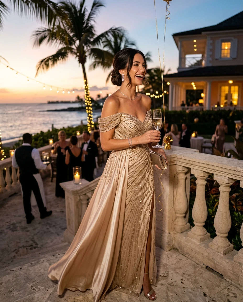 Gemma Deeks Style Guide: Formal attire Birthday in Bahamas Summer 2026