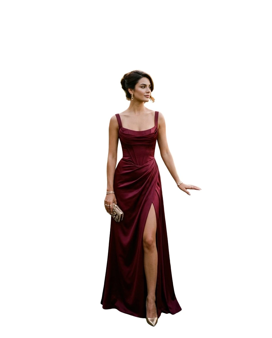 Gemma Deeks Style Guide: Formal attire Birthday in Burgundy Summer 2026