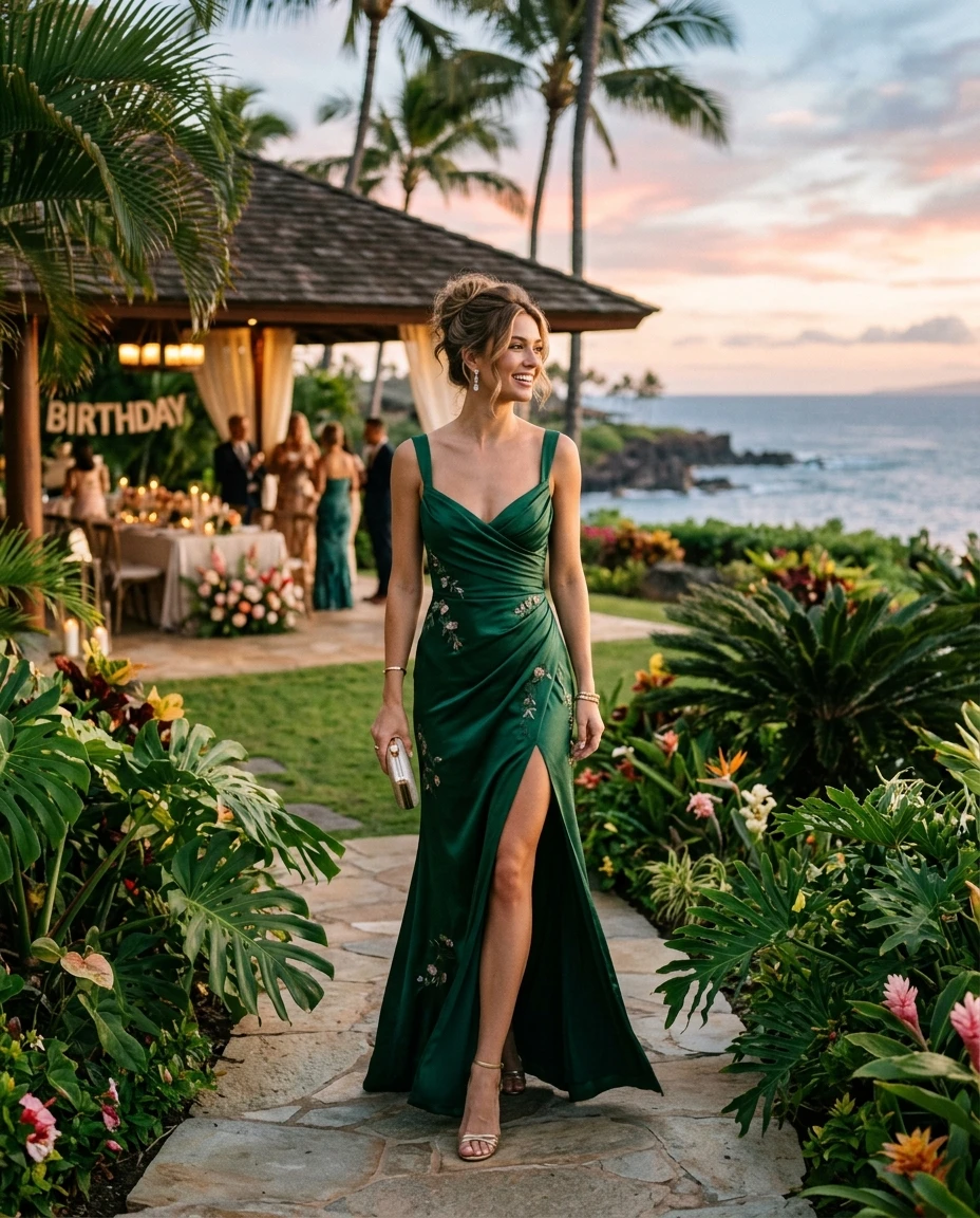 Gemma Deeks Style Guide: Formal attire Birthday in Hawaii Summer 2026