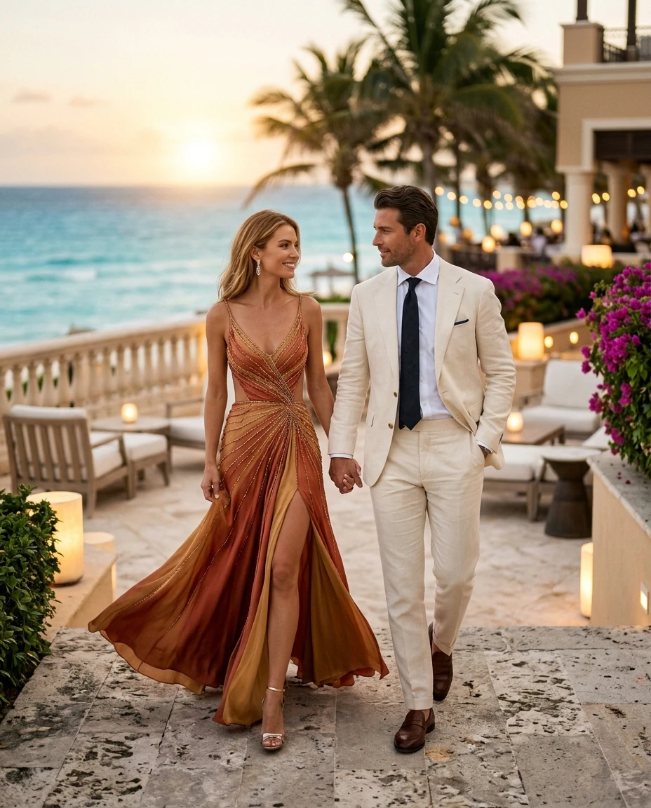 Gemma Deeks Style Guide: Formal attire Date night in Cancun Summer 2026