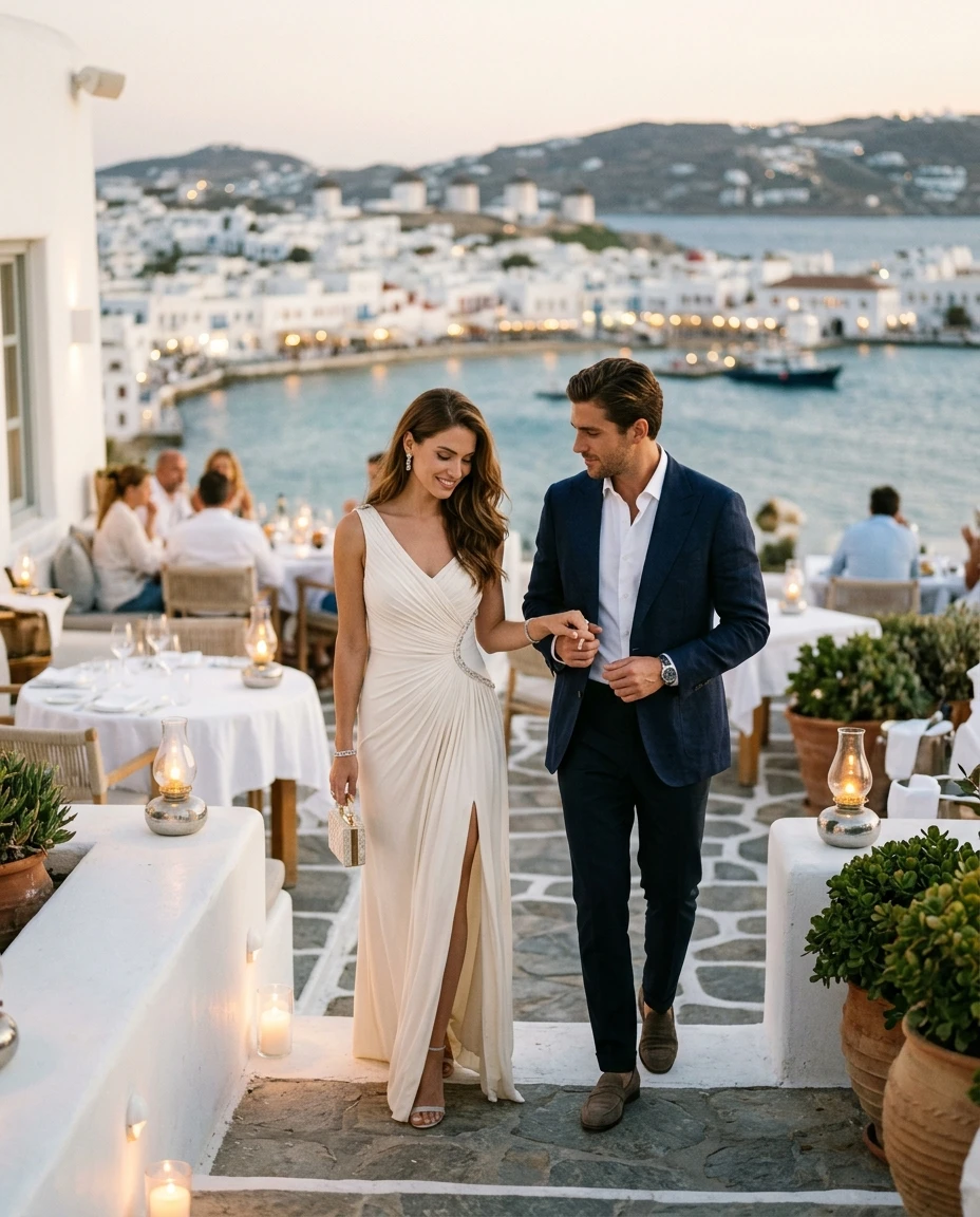 Gemma Deeks Style Guide: Formal attire Date night in Mykonos Summer 2026