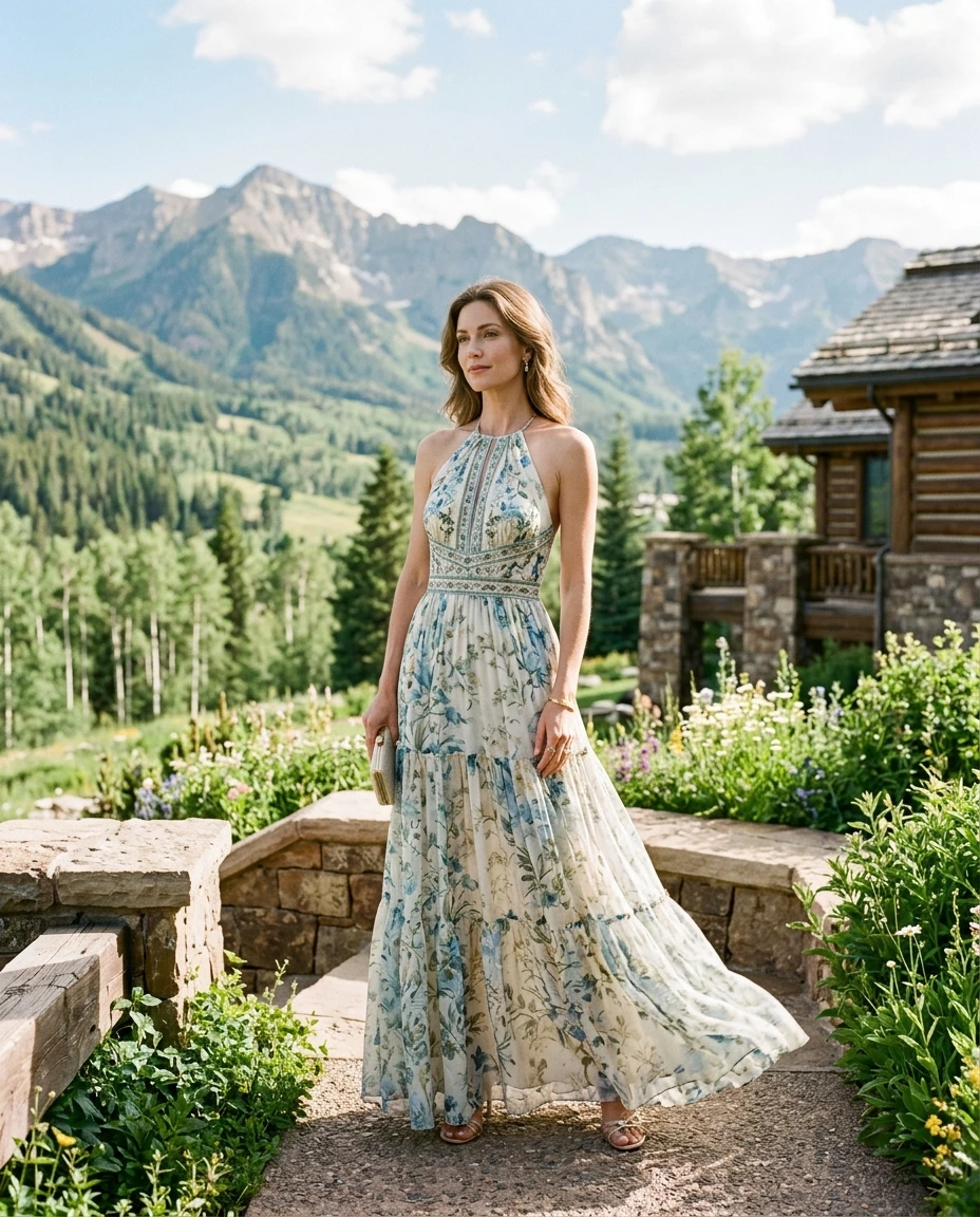 Gemma Deeks Style Guide: Formal attire Designer Summer Dresses in Aspen Summer 2026
