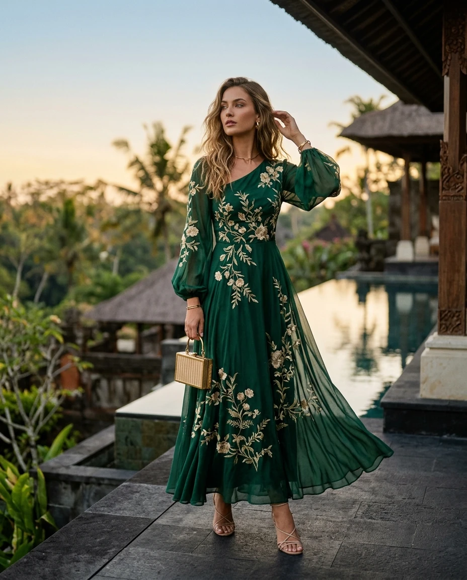 Gemma Deeks Style Guide: Formal attire Designer Summer Dresses in Bali Summer 2026