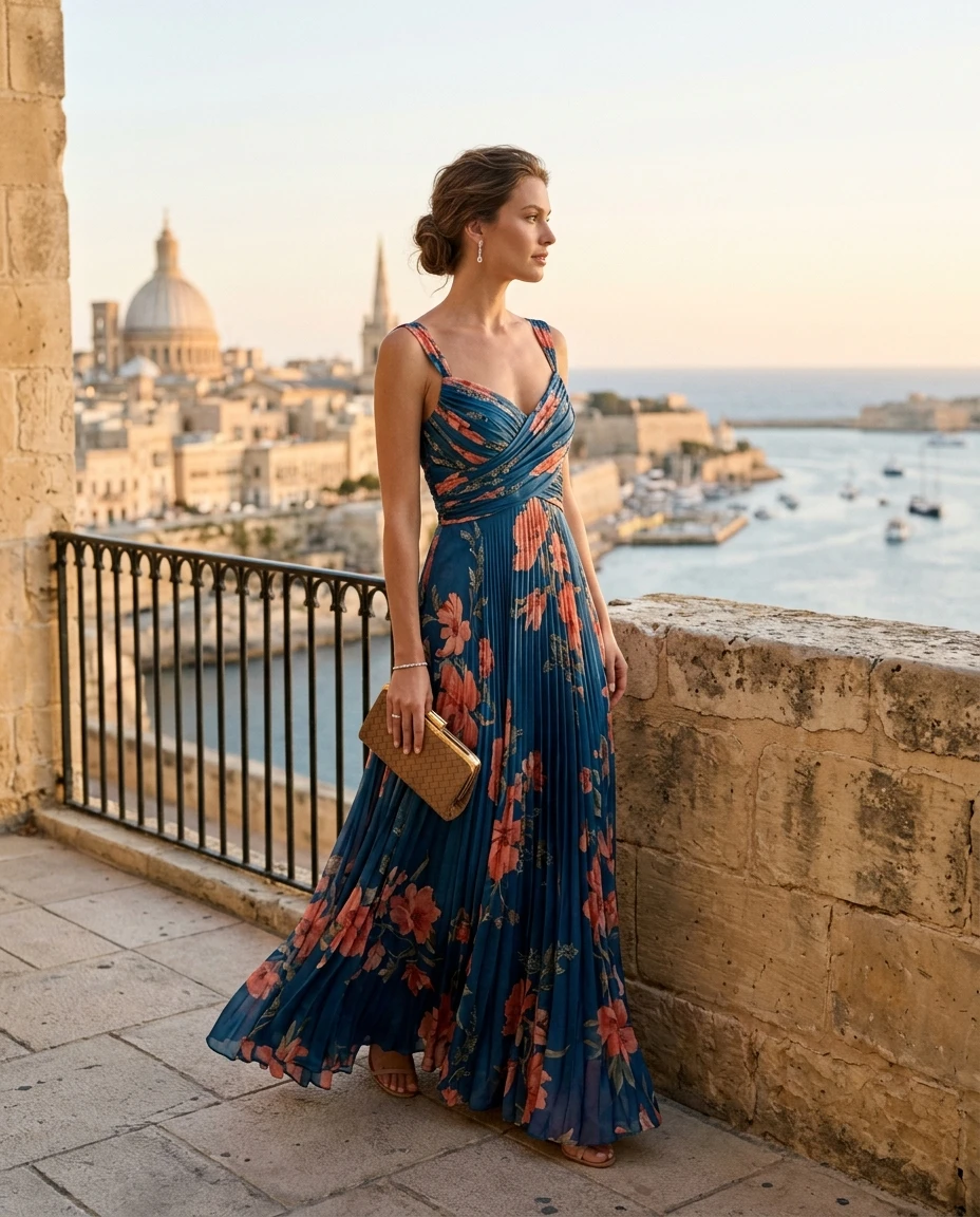 Gemma Deeks Style Guide: Formal attire Designer Summer Dresses in Malta Summer 2026