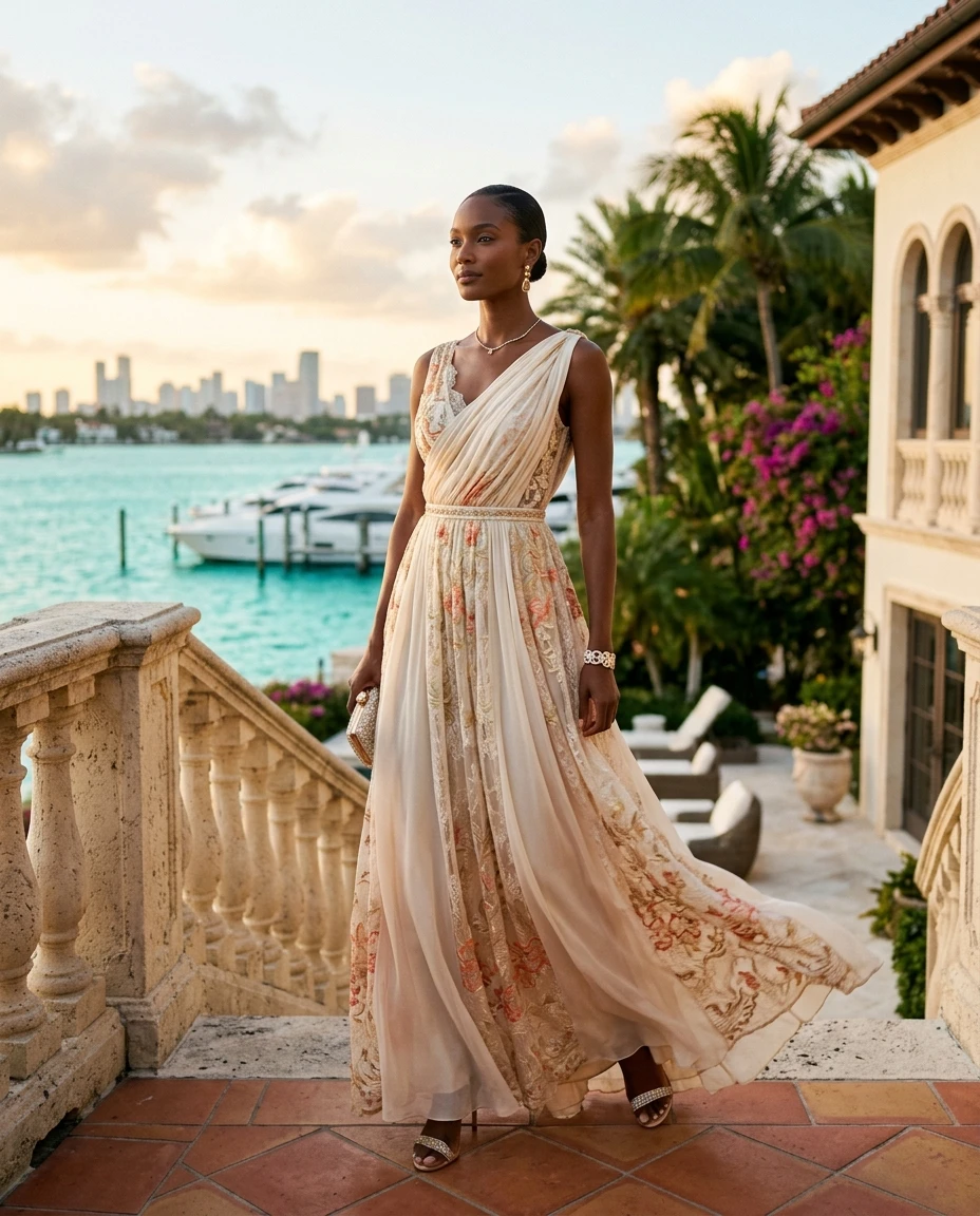 Gemma Deeks Style Guide: Formal attire Designer Summer Dresses in Miami Summer 2026