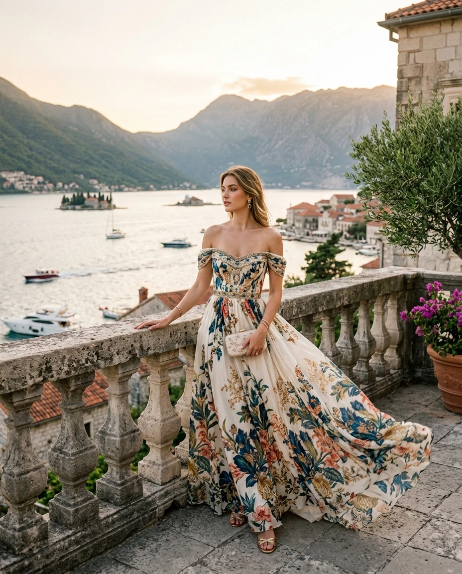 Gemma Deeks Style Guide: Formal attire Designer Summer Dresses in Montenegro Summer 2026