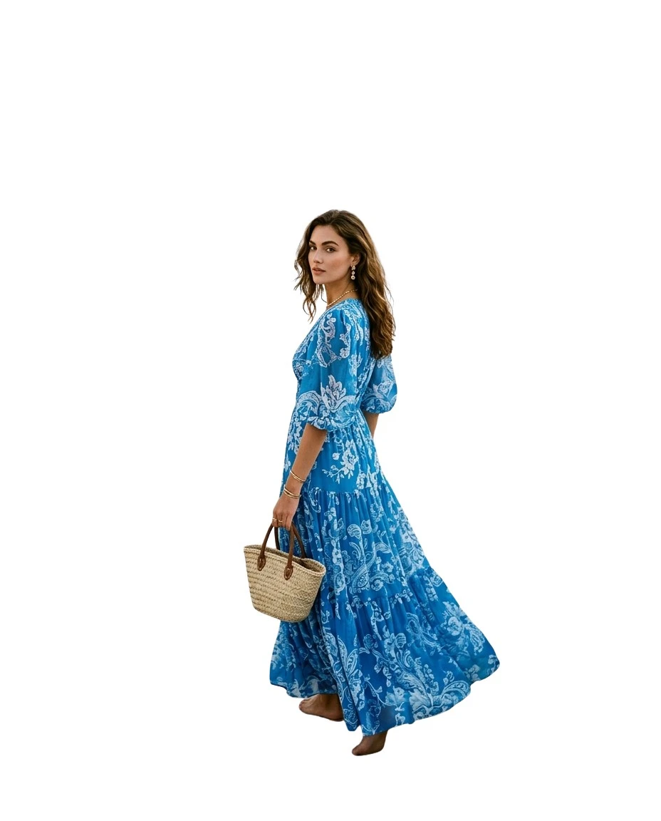 Gemma Deeks Style Guide: Formal attire Designer Summer Dresses in Mykonos Summer 2026