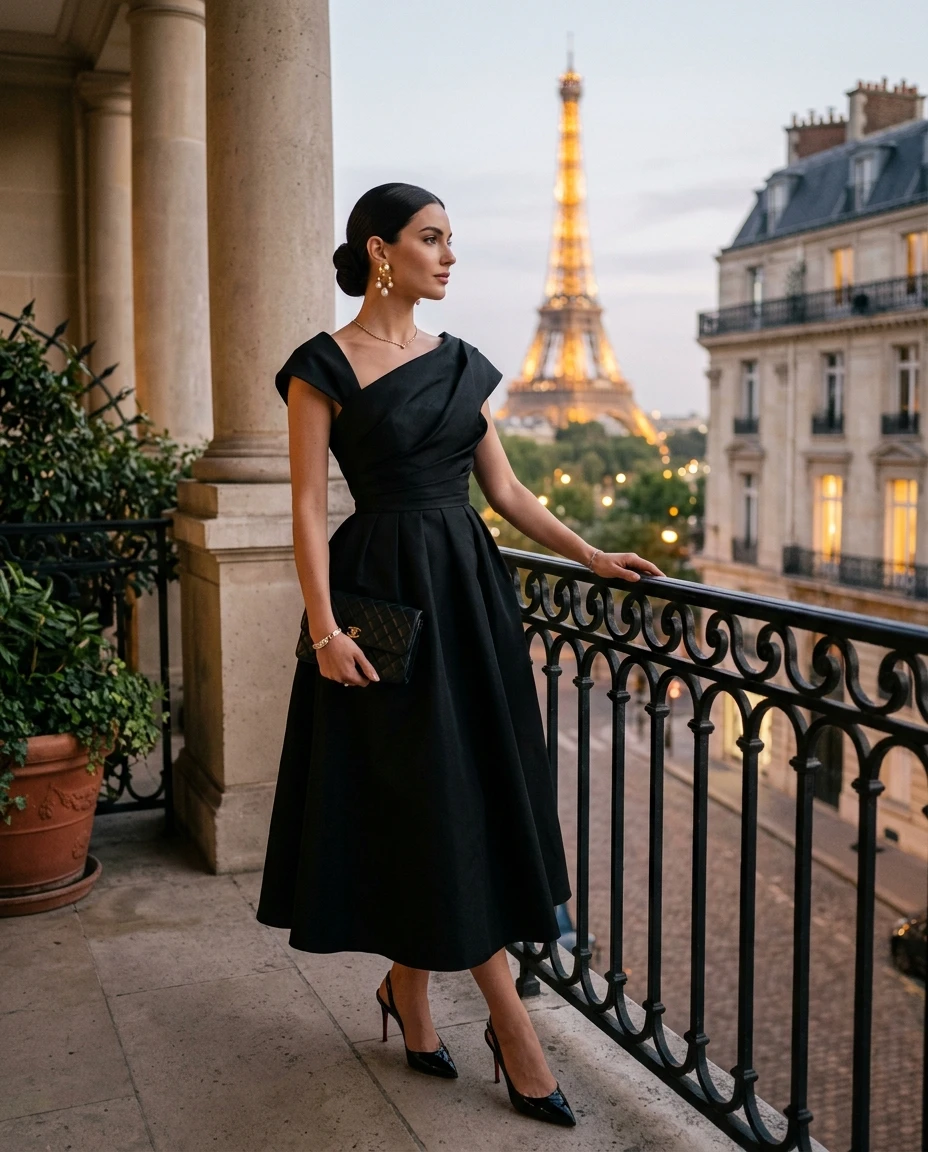 Gemma Deeks Style Guide: Formal attire dinner outfit in France Summer 2026