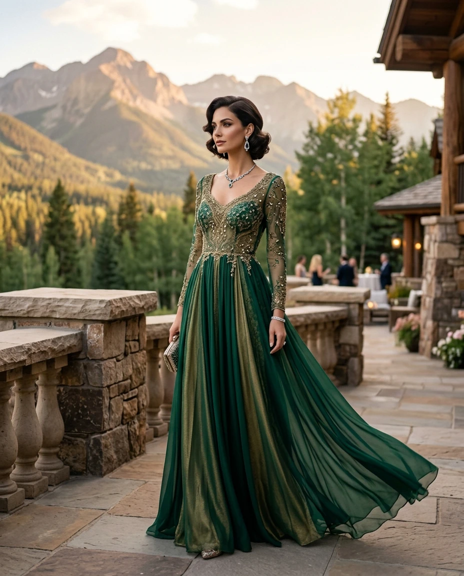 Gemma Deeks Style Guide: Formal attire gala gown in Aspen Summer 2026