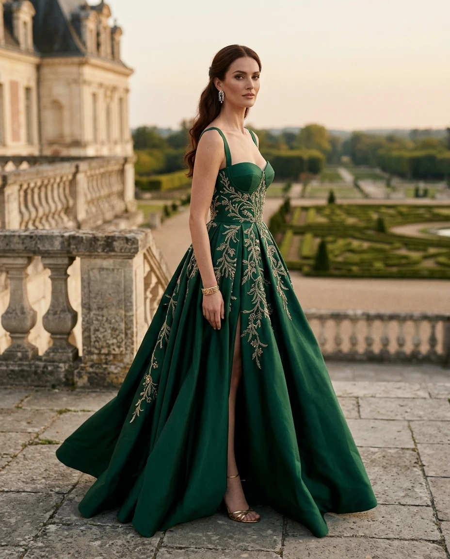 Gemma Deeks Style Guide: Formal attire gala gown in France Summer 2026