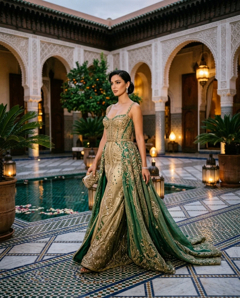 Gemma Deeks Style Guide: Formal attire gala gown in Marrakech Summer 2026