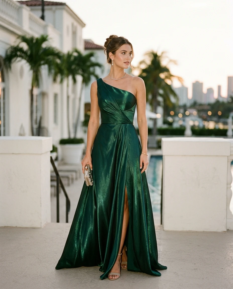 Gemma Deeks Style Guide: Formal attire gala gown in Miami Summer 2026