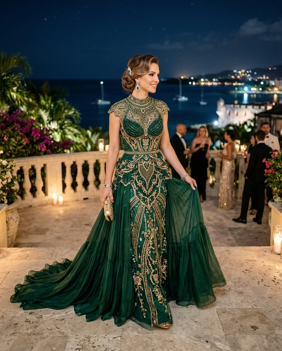 Gemma Deeks Style Guide: Formal attire gala gown in Montego Bay Summer 2026