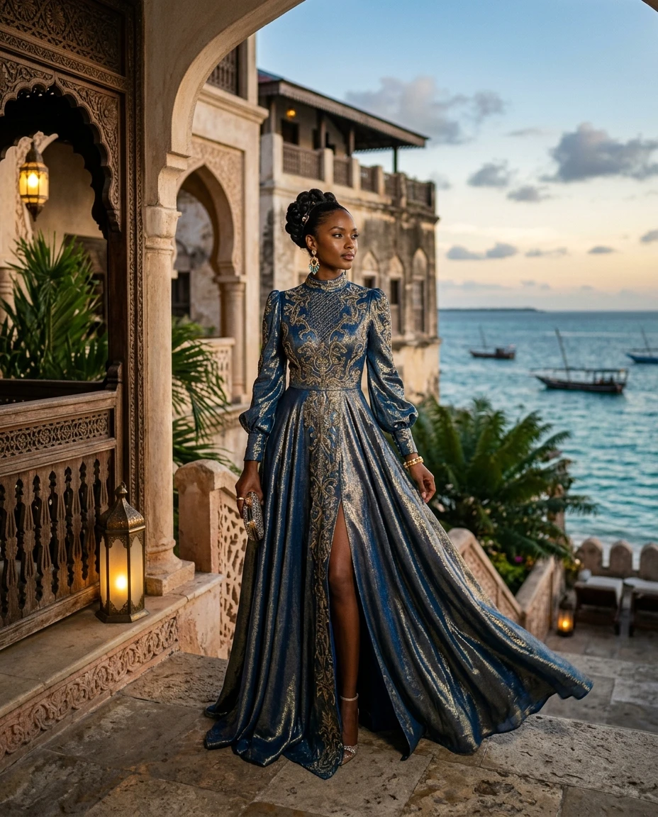 Gemma Deeks Style Guide: Formal attire gala gown in Zanzibar Summer 2026