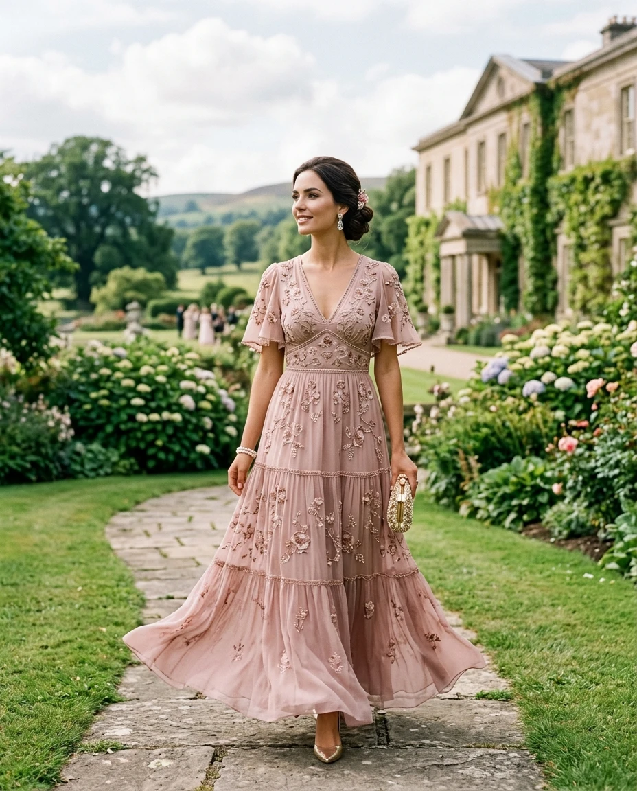 Gemma Deeks Style Guide: Formal attire wedding guest dress in Ireland Summer 2026