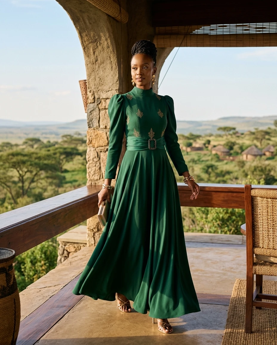 Gemma Deeks Style Guide: Formal attire wedding guest dress in Kenya Summer 2026