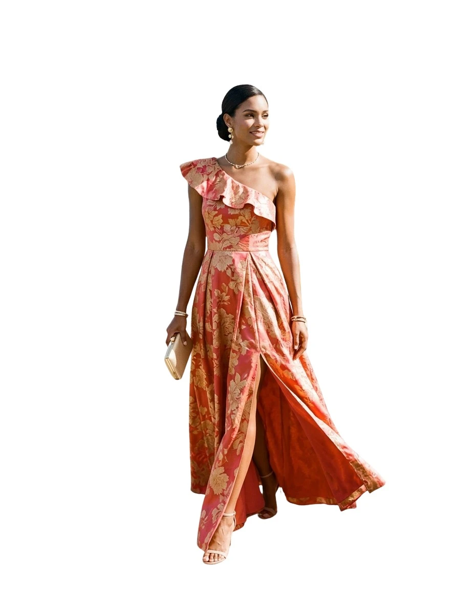 Gemma Deeks Style Guide: Formal attire wedding guest dress in La Romana Summer 2026